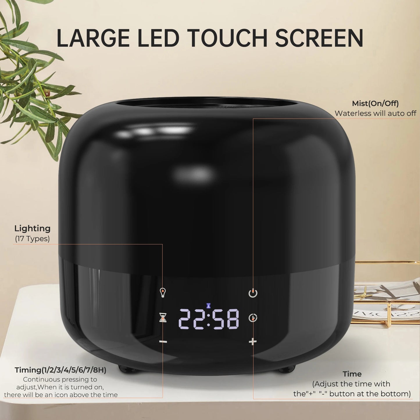 Sejoy Mini USB Aroma Diffuser Humidifier With LED Night Light