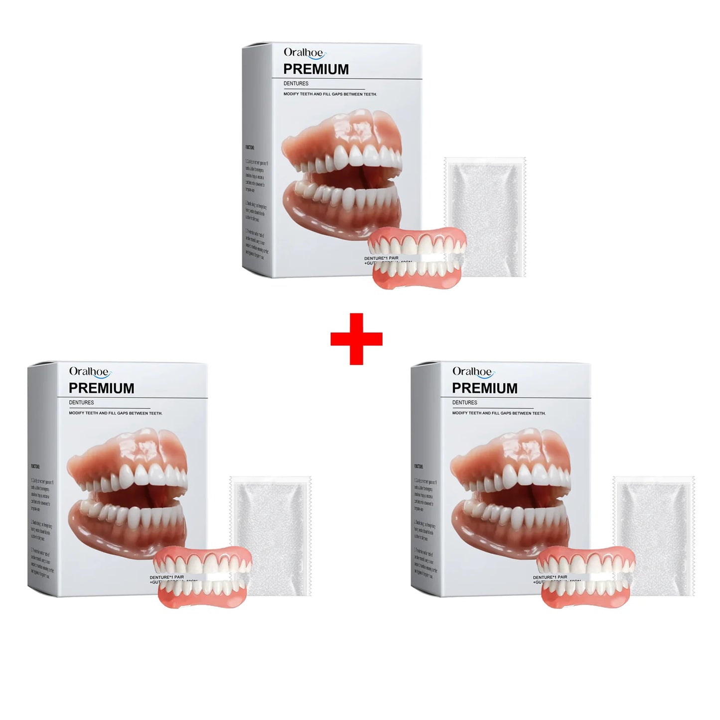Soft Silicone Dentures to Eat Enhance Chewing Ability Improve Dark Tooth Loss Temporary Orthodontic Braces False Teeth Full Set