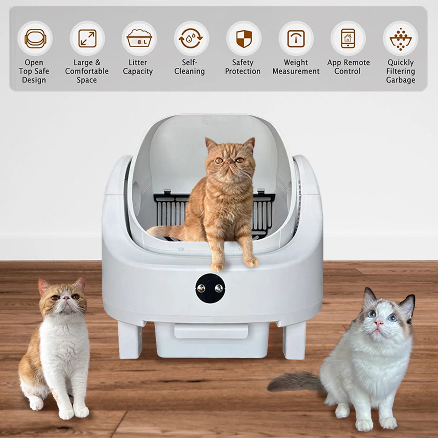 Heybo Auto SelfCleaning Cat Litter Box With App Control