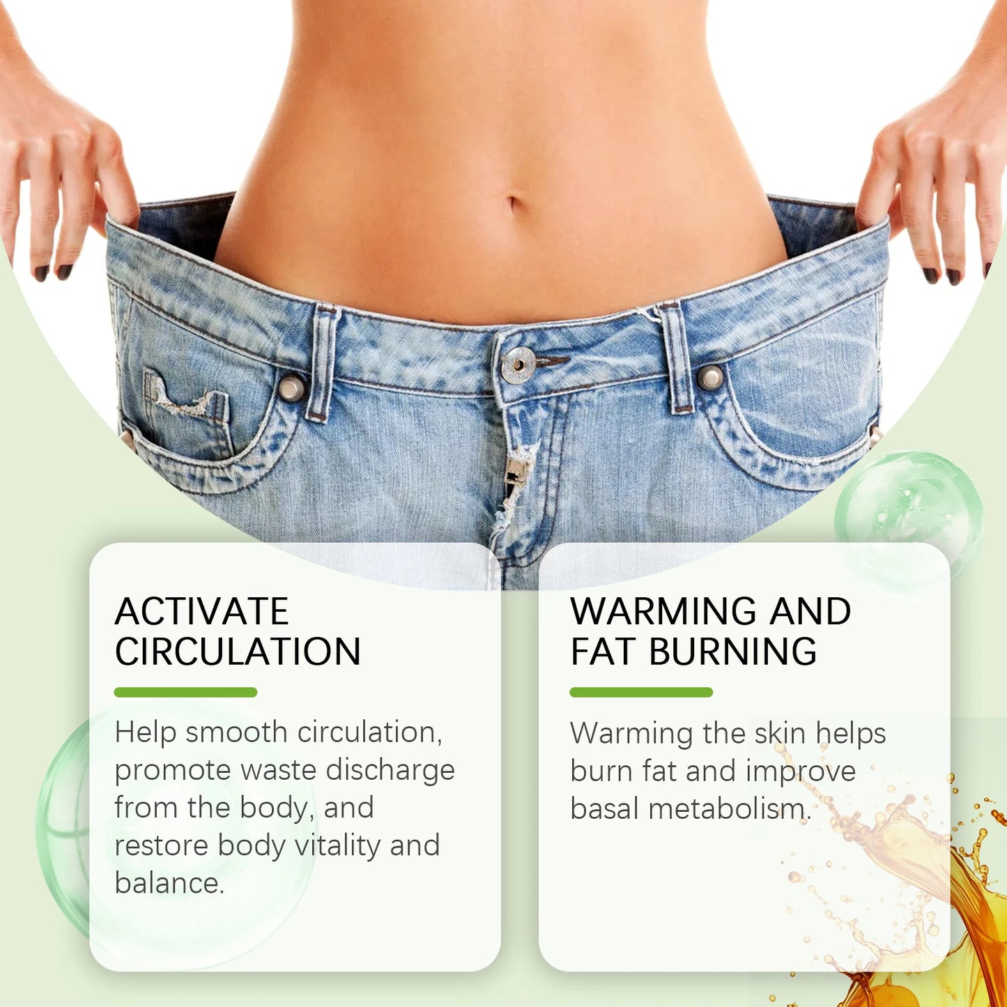 Ouhoe 20ml Lymphatic Drainage Oil Firming Skin Weight Loss Shaping Body Curve Detox Relieve Muscle Tension Slimming Body Oil