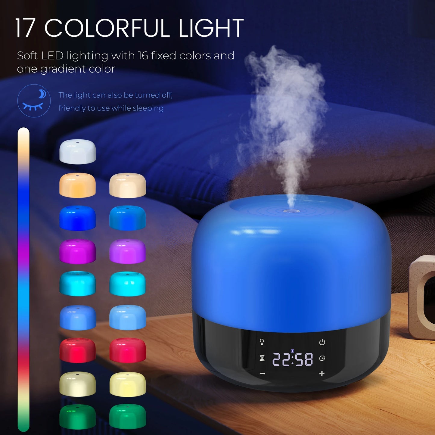 Sejoy Mini USB Aroma Diffuser Humidifier With LED Night Light