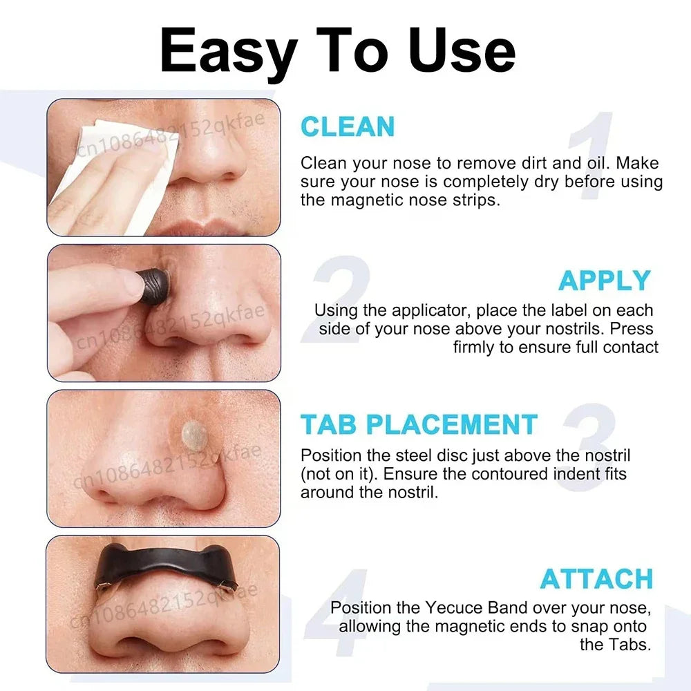 Magnetic nasal band relieves snoring and better breathing/exercise nasal dilator with oxygen promotion technology/gentle，