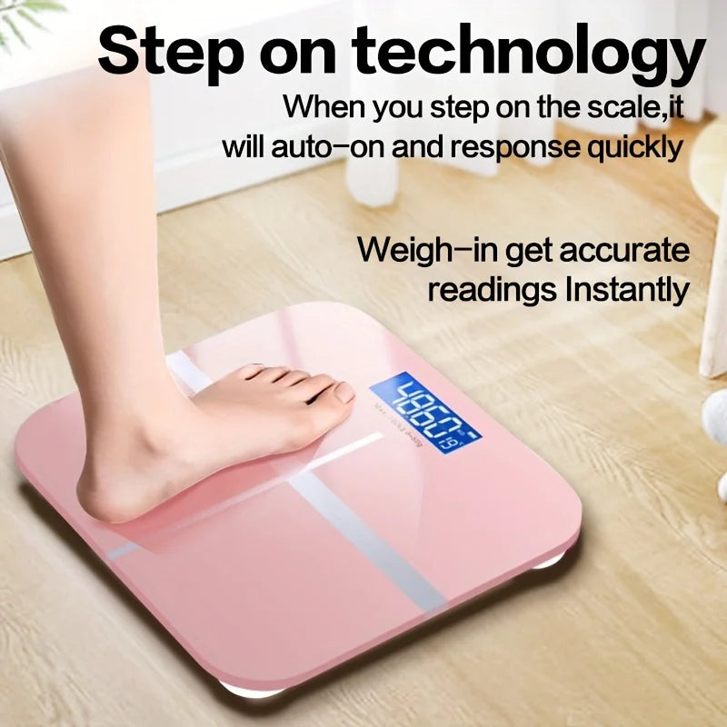 High Capacity Body Weight Scale (400 lb / 180kg), Extra Wide Platform with LCD Display & USB Rechargeable