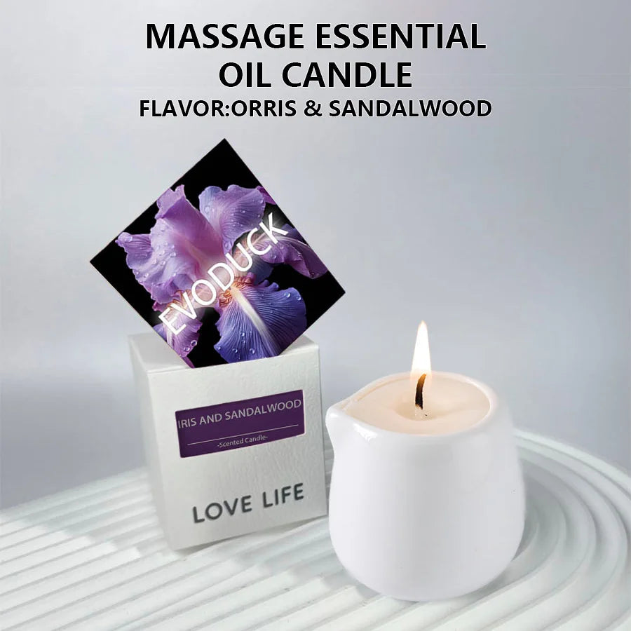 High-Concerned Massage Oil Candle Fruity Scent Hydrating Relaxation