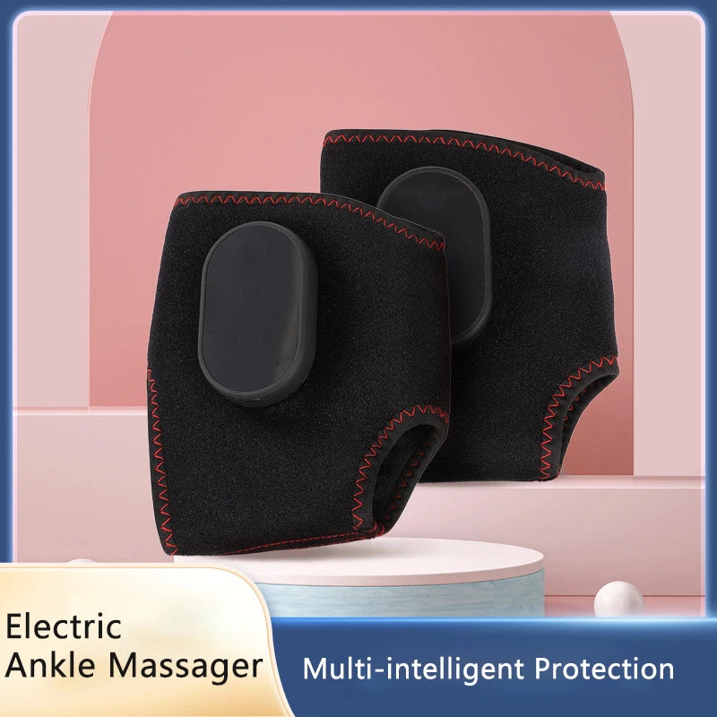 1 Pair Electric Foot Warmer Massager - Heated Guard Legs Joint Heat Compress for Men Women with Foot Vibration Massage Function
