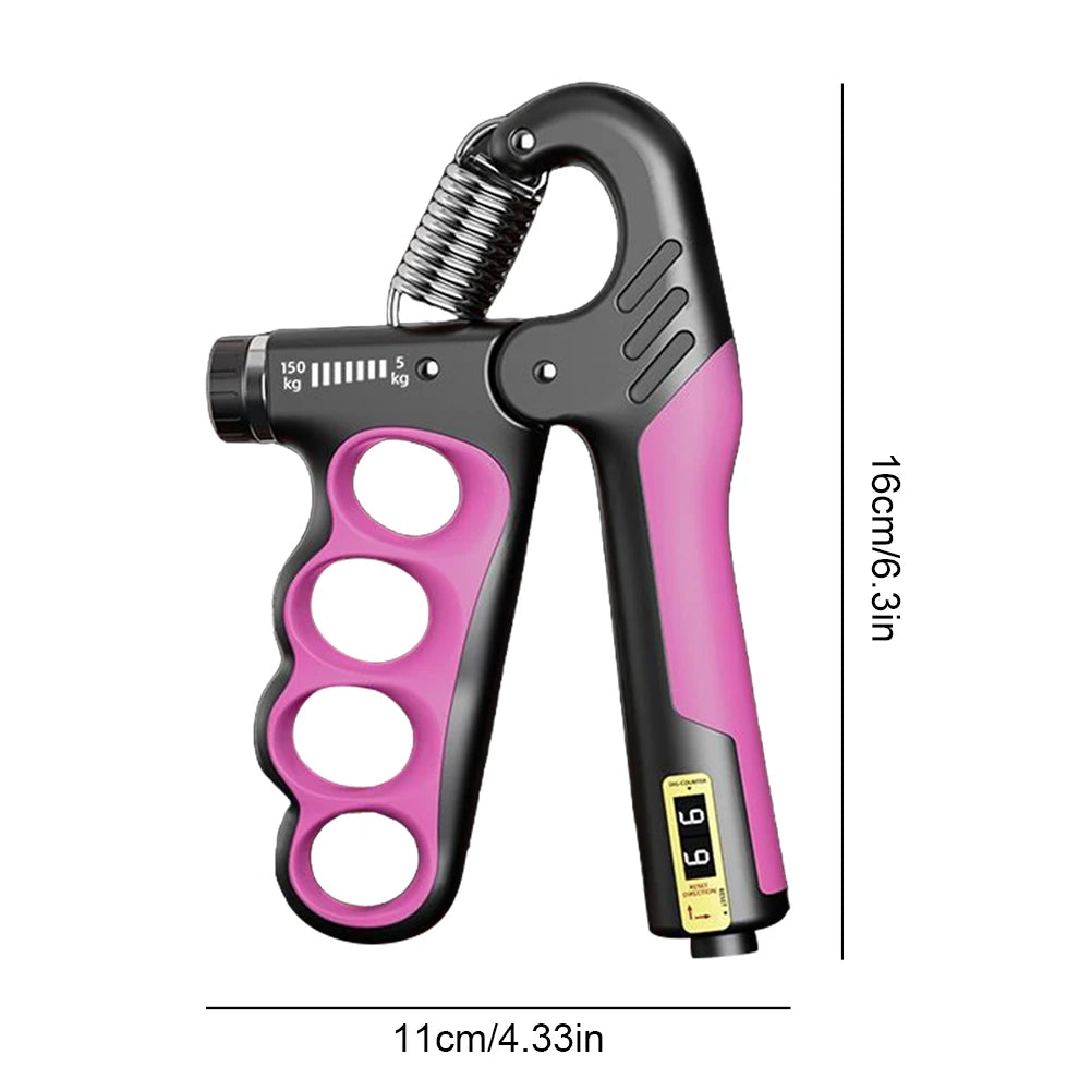 Hand Grip Strengthener 5-100Kg Adjustable Resistance Wrist Expander Anti Slip Ergonomic Hand Strength Exerciser with Counter