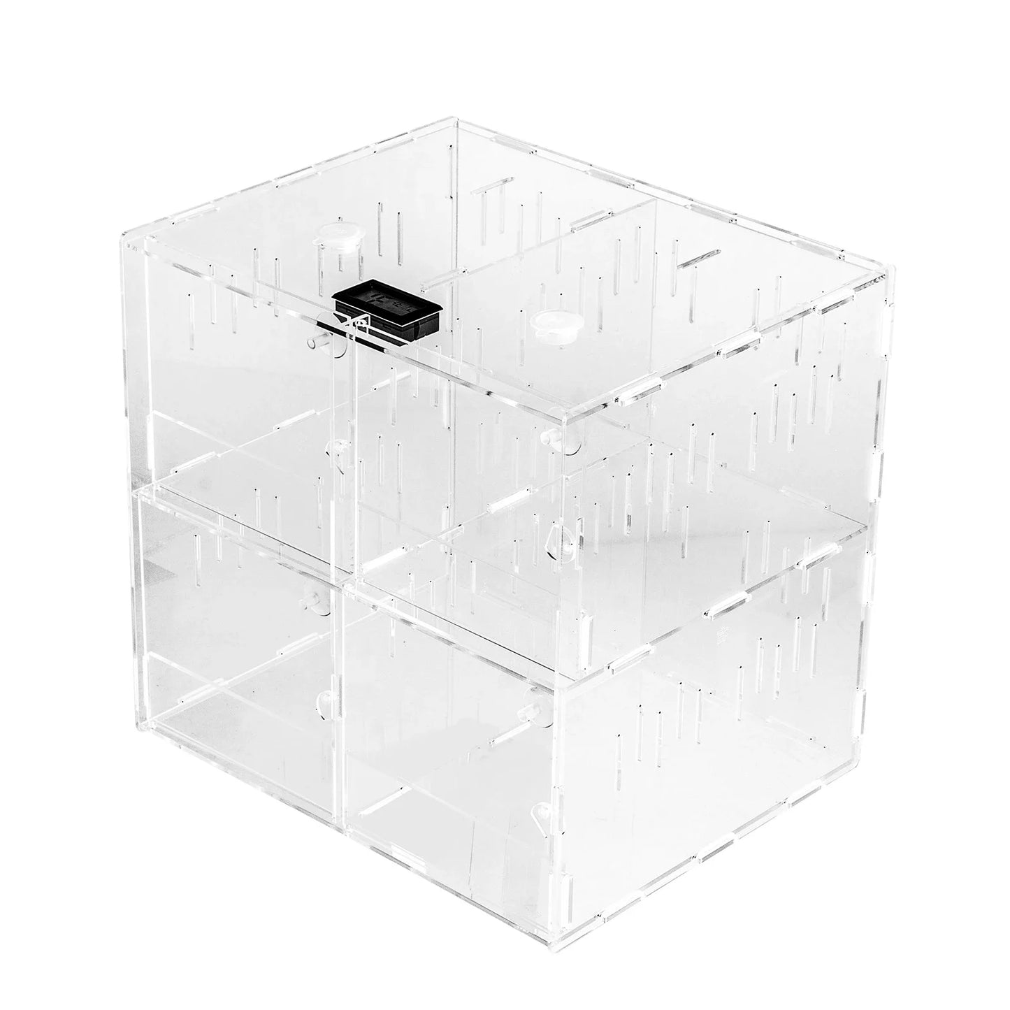 Acrylic 4 Grids Reptile Cage Large Tank Cage Enclosure Box Tarantula Insects, Tank Climbing Spider Snake Pet Box