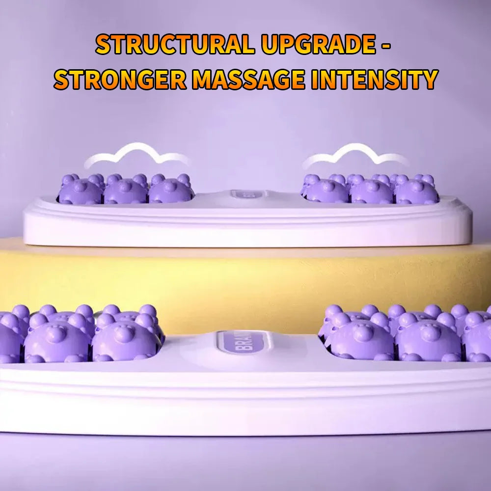 Foot massager with 4 rows of rollers, acupressure for relaxation, relieving plantar fasciitis, relieving pain from heel bone spu