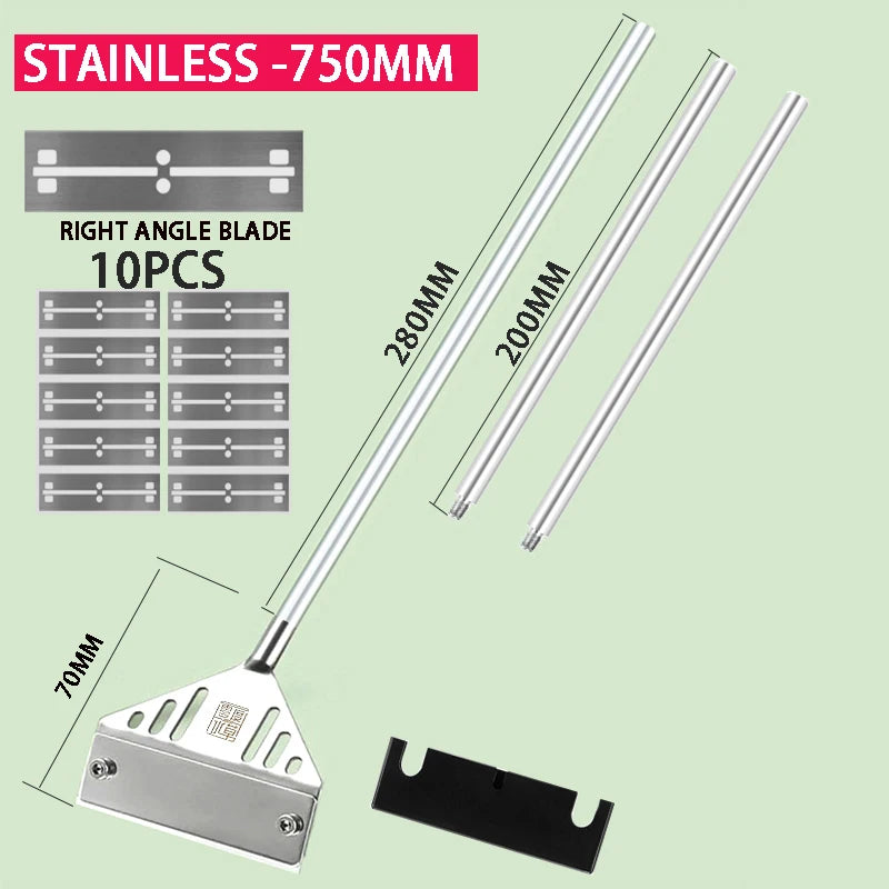 Aquarium Algae Remover Aluminum Alloy Stainless Steel Scraper Blade Fish Tank Glass Water Plant Grass Cleaning Tools Accessories