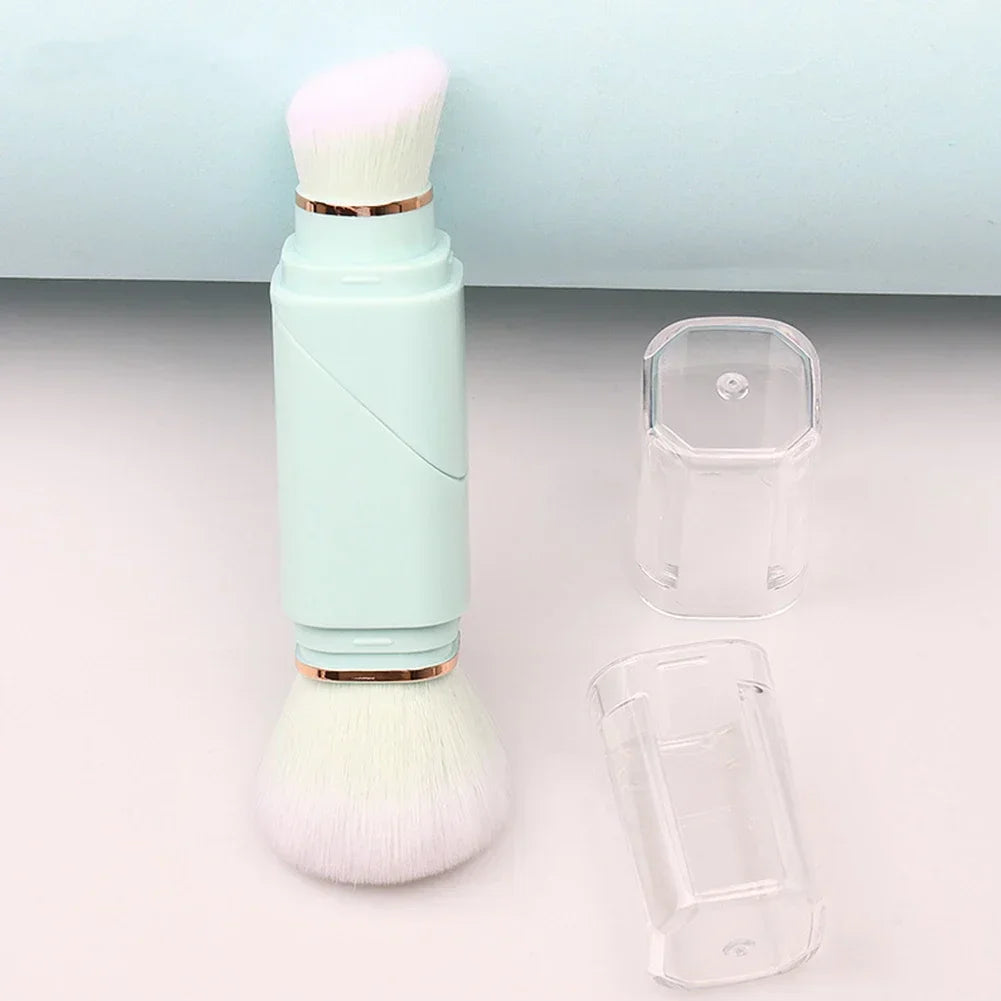 2 In 1 Telescopic Makeup Brush Portable Travel Makeup Brushes Set Eyeshadow Loose Powder Mini Makeup Brush Beauty Tools