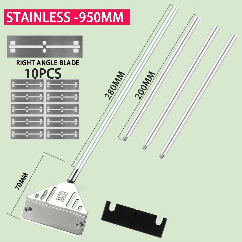 Aquarium Algae Remover Aluminum Alloy Stainless Steel Scraper Blade Fish Tank Glass Water Plant Grass Cleaning Tools Accessories