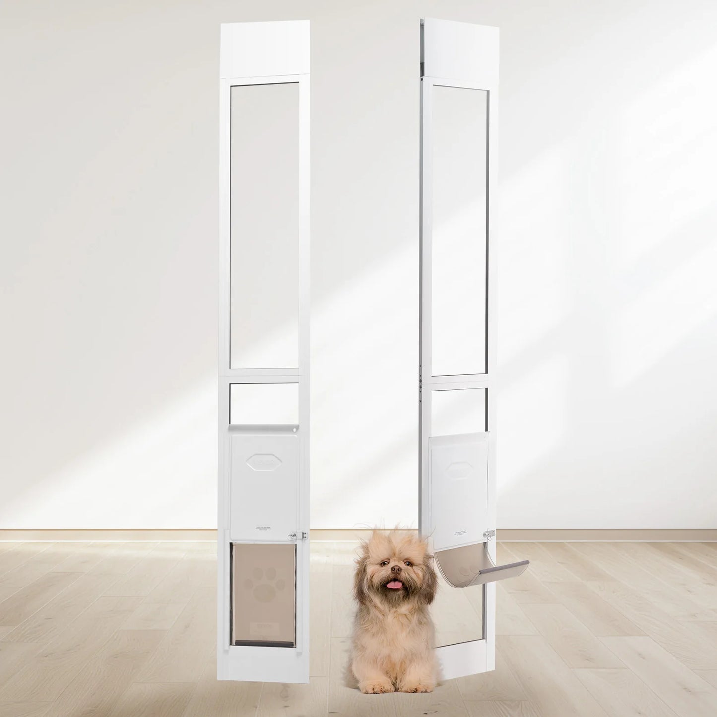 Dog Door Aluminum Sliding Glass Pet Door For Adjustable Height