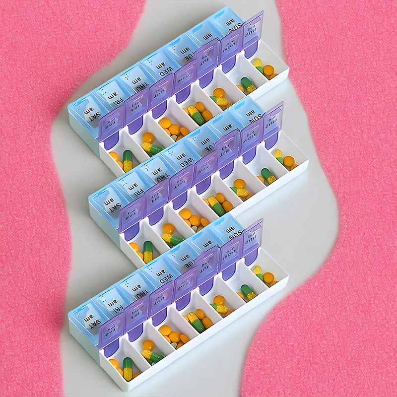 1-Piece Medicine Organizer - Multi-Compartment, BPA-Free, Travel-Friendly for Daily Use pill container