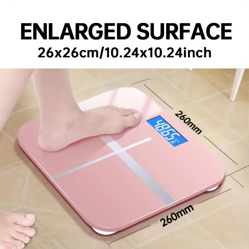 High Capacity Body Weight Scale (400 lb / 180kg), Extra Wide Platform with LCD Display & USB Rechargeable