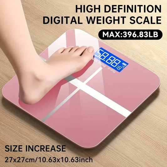 High Capacity Body Weight Scale (400 lb / 180kg), Extra Wide Platform with LCD Display & USB Rechargeable