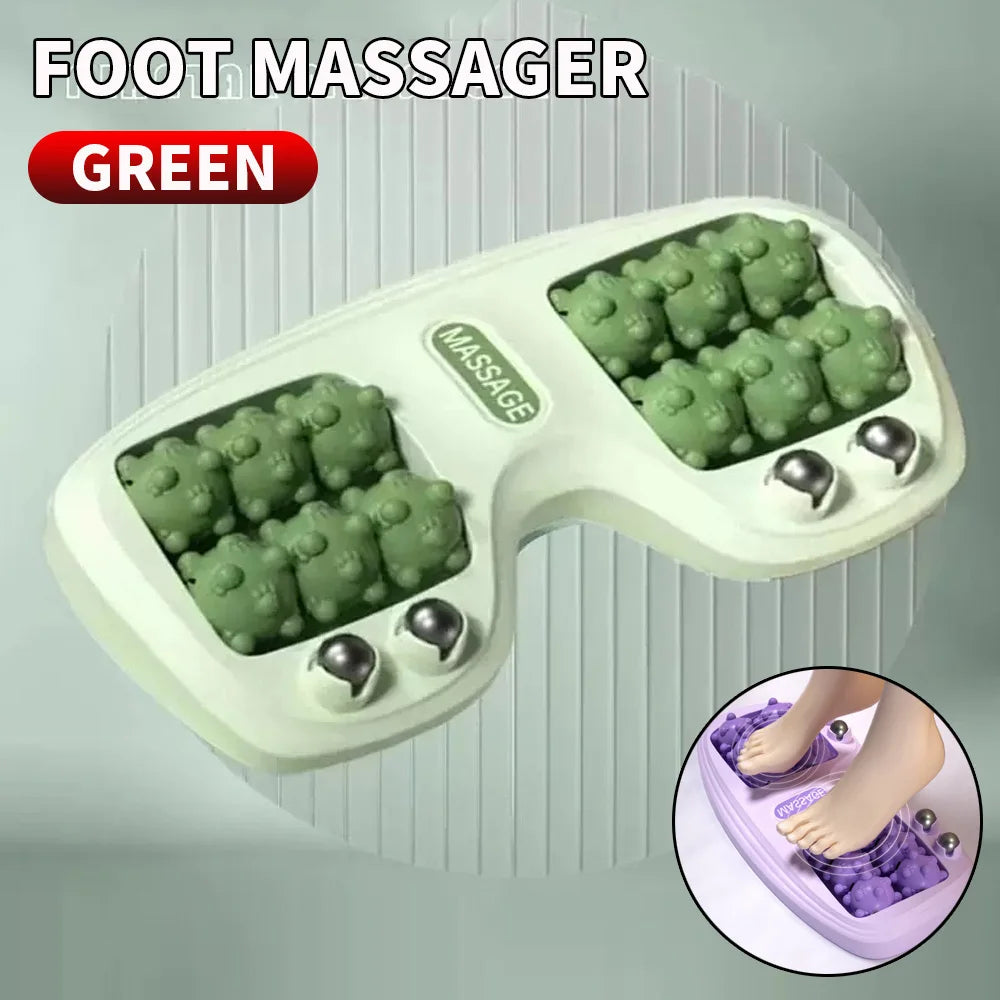Foot massager with 4 rows of rollers, acupressure for relaxation, relieving plantar fasciitis, relieving pain from heel bone spu