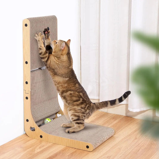 L Shaped Cardboard Cat Scratcher Pad For Indoor Furniture Protection