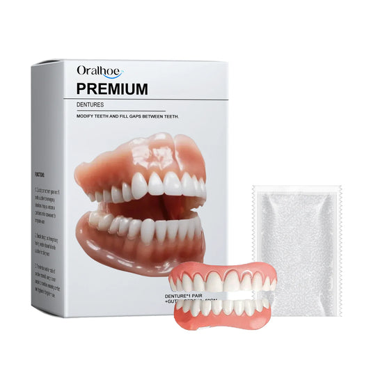 Soft Silicone Dentures to Eat Enhance Chewing Ability Improve Dark Tooth Loss Temporary Orthodontic Braces False Teeth Full Set