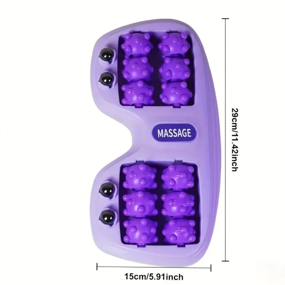 Foot massager with 4 rows of rollers, acupressure for relaxation, relieving plantar fasciitis, relieving pain from heel bone spu