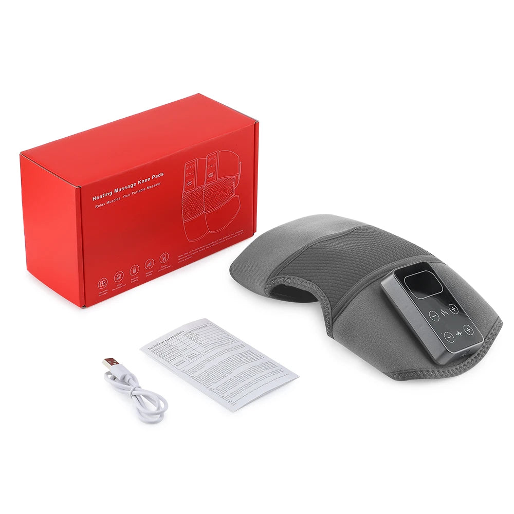 Electric Heating Knee Massage Pads hot Compress Joint Protection 3 Levels Vibration Knee Massager Support Strap Muscle Massager