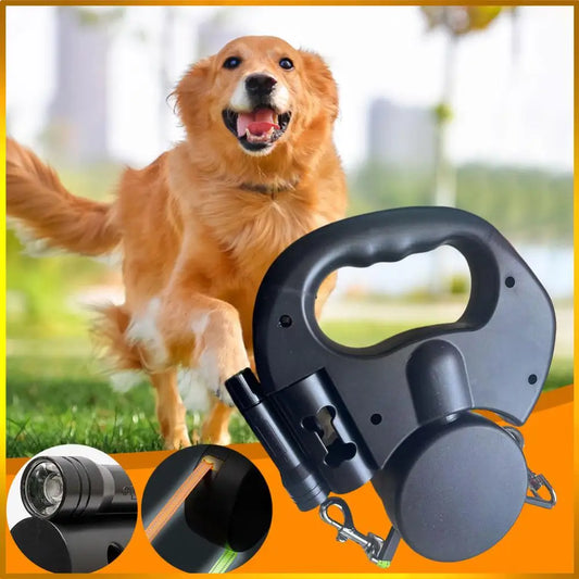 Double Headed Dog Leash Traction Rope 360 Degree Swivel Dual Pet Leash Retractable Dog Leash for Small Medium Dogs