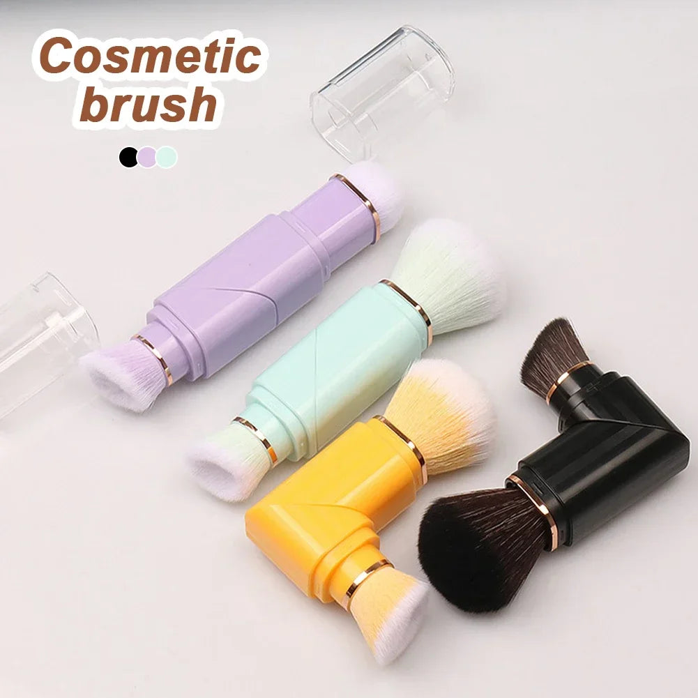 2 In 1 Telescopic Makeup Brush Portable Travel Makeup Brushes Set Eyeshadow Loose Powder Mini Makeup Brush Beauty Tools