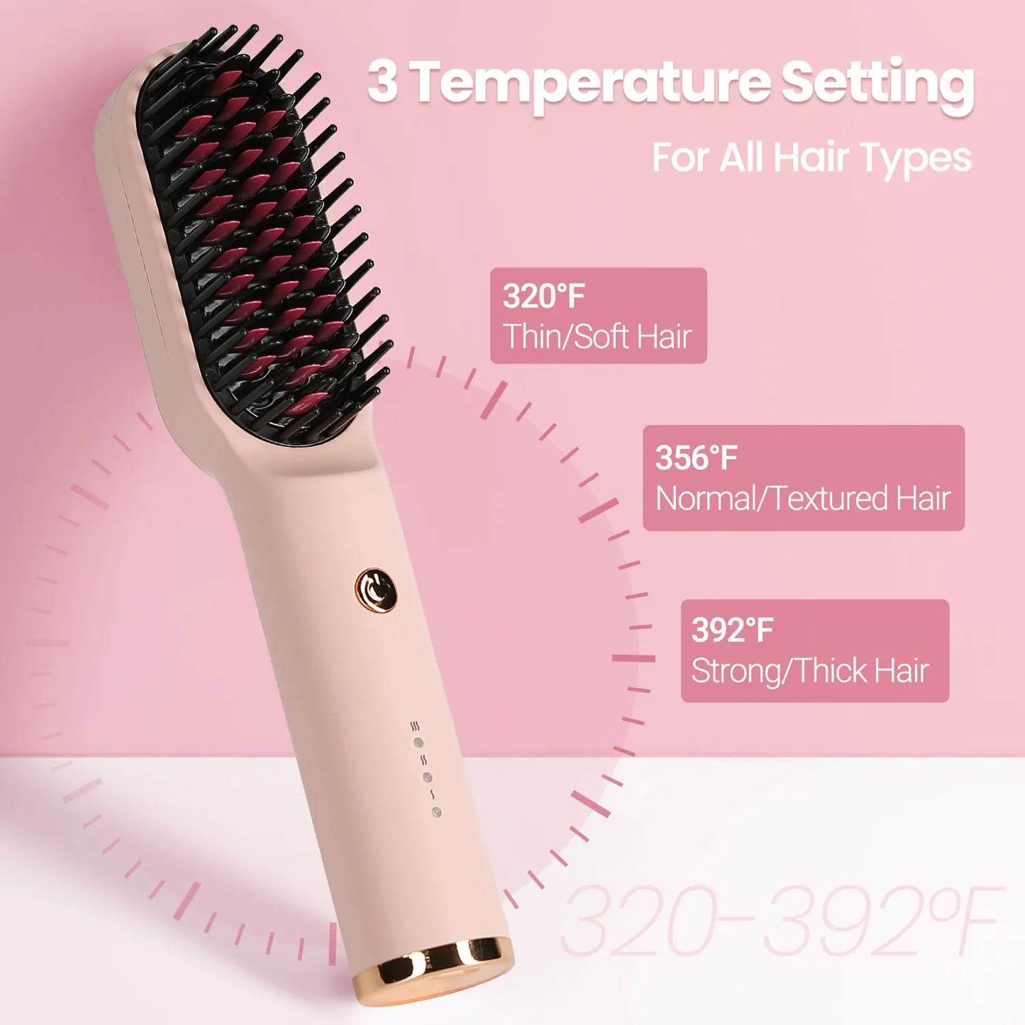 KIPOZI Hair Dryer Brush Negative lon 3 In 1 Hot Air Dryer Styler and Volumizer Pro Hair Straightener Curler Blow Dryer Brush