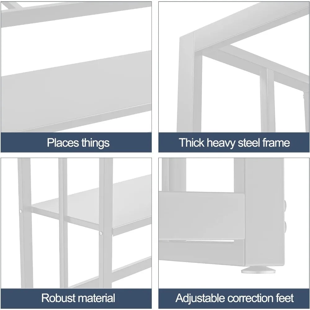 Fish Tank Stand Metal Aquarium Stand ,55-75 Gallon Aquarium Turtle Tank, 48.4 x 14.8 x 29.1Inch, Reptile Terrariums and Breeder