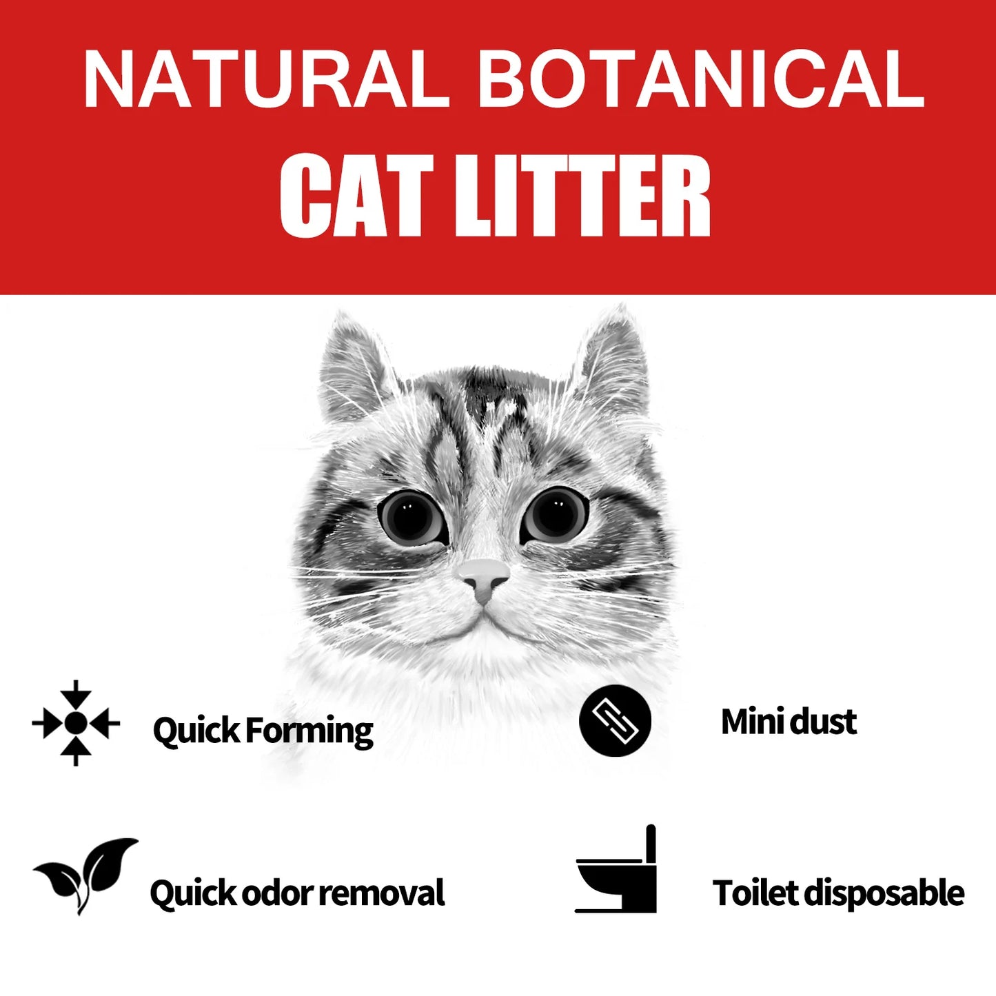 Hign-Concerned Tofu Cat Litter Natural Botanical Dust Free Odor Control