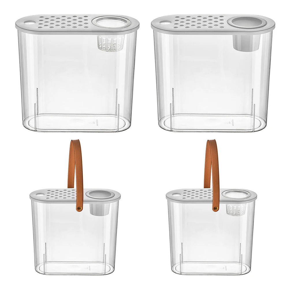 Plastic Clear Table Fish Bowl Hydroponics Desktop Aquarium Aquaponic Soil Cultivation Aquaponic Planter for Home Office Decor