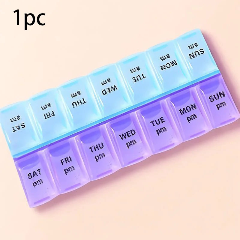 1-Piece Medicine Organizer - Multi-Compartment, BPA-Free, Travel-Friendly for Daily Use pill container