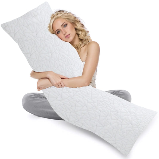 Memory Foam Body Pillow For Adults Plush Long Rectangle Pillow