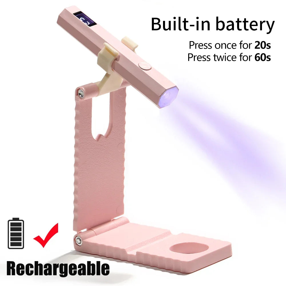 Convenient Handheld Nail Dryer Lamp UV/LED Nail Curing All Gel Polish Nail Art Tool Rechargeabl Nail Lamp