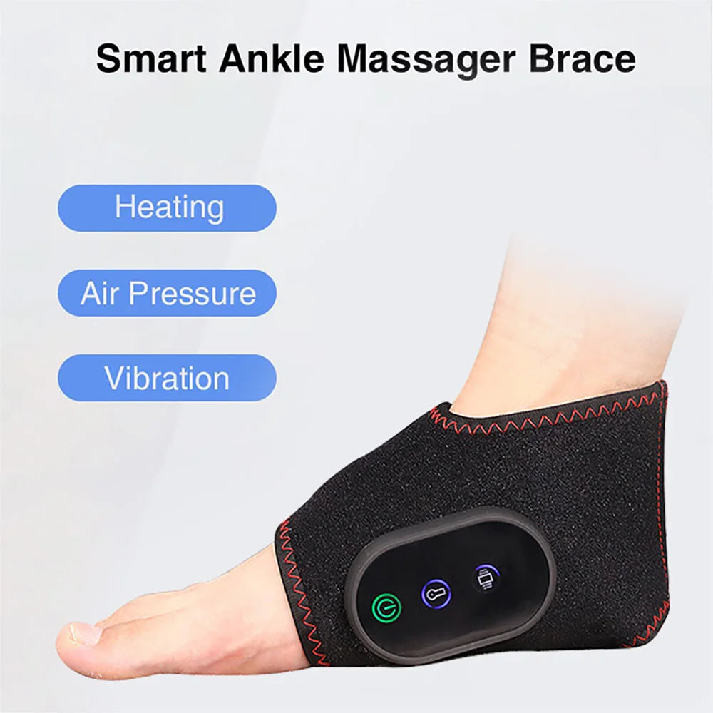 1 Pair Electric Foot Warmer Massager - Heated Guard Legs Joint Heat Compress for Men Women with Foot Vibration Massage Function