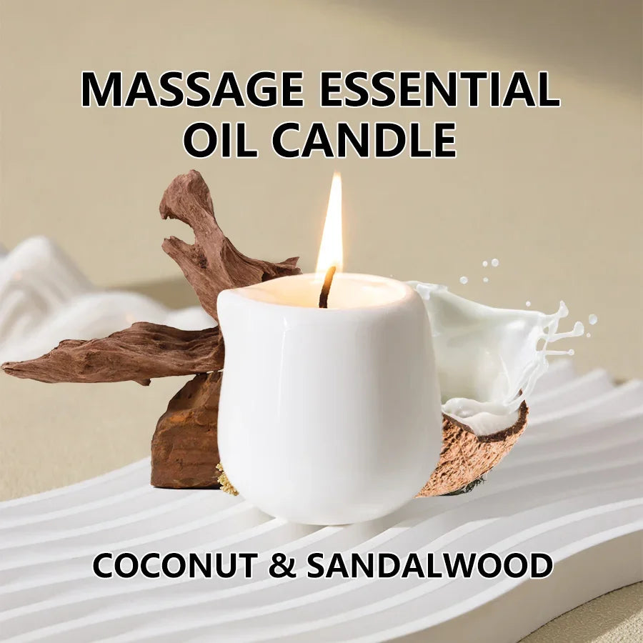 High-Concerned Massage Oil Candle Fruity Scent Hydrating Relaxation