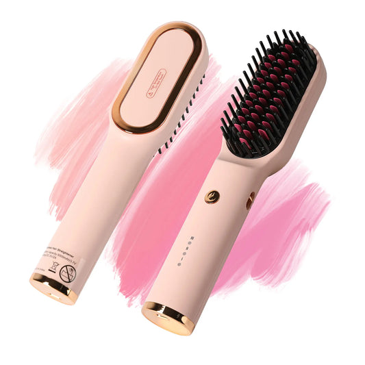 KIPOZI Hair Dryer Brush Negative lon 3 In 1 Hot Air Dryer Styler and Volumizer Pro Hair Straightener Curler Blow Dryer Brush