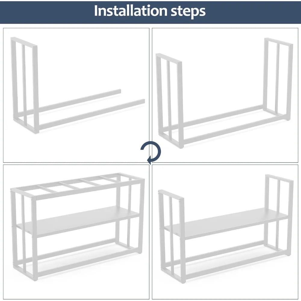 Fish Tank Stand Metal Aquarium Stand ,55-75 Gallon Aquarium Turtle Tank, 48.4 x 14.8 x 29.1Inch, Reptile Terrariums and Breeder