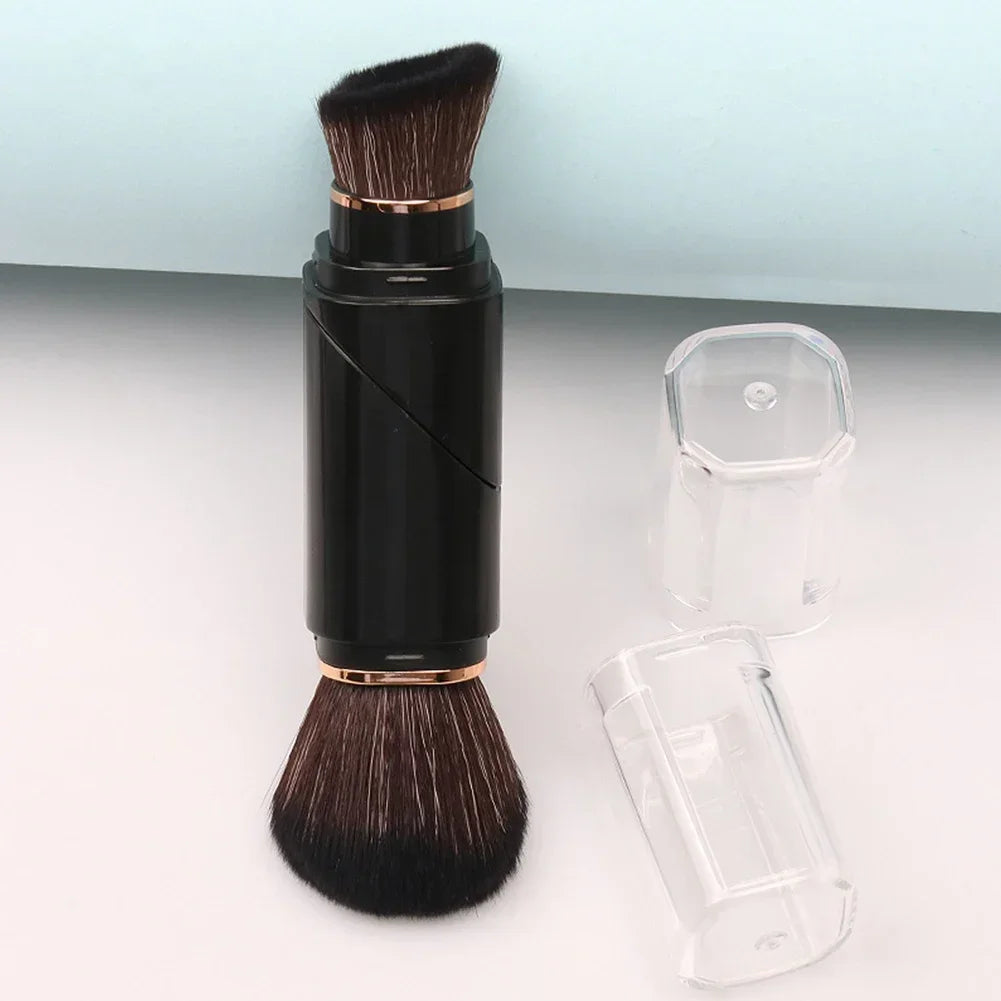 2 In 1 Telescopic Makeup Brush Portable Travel Makeup Brushes Set Eyeshadow Loose Powder Mini Makeup Brush Beauty Tools