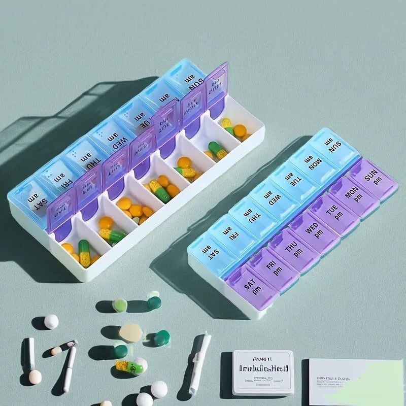 1-Piece Medicine Organizer - Multi-Compartment, BPA-Free, Travel-Friendly for Daily Use pill container