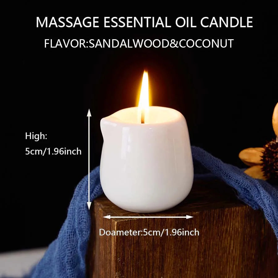 High-Concerned Massage Oil Candle Fruity Scent Hydrating Relaxation