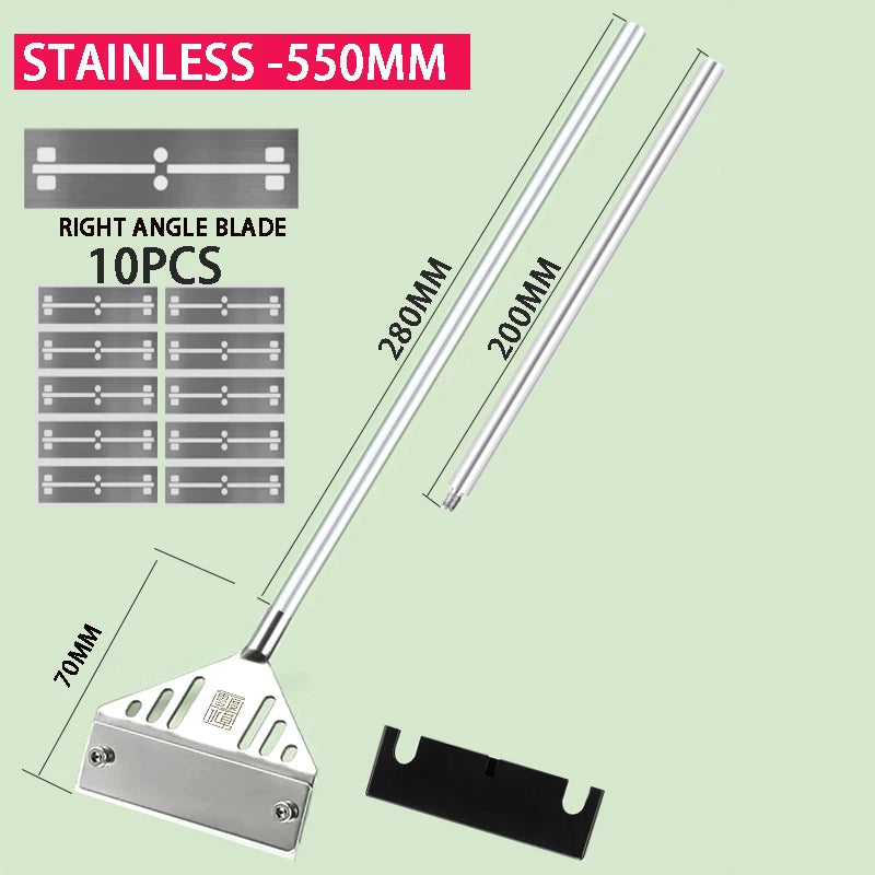 Aquarium Algae Remover Aluminum Alloy Stainless Steel Scraper Blade Fish Tank Glass Water Plant Grass Cleaning Tools Accessories